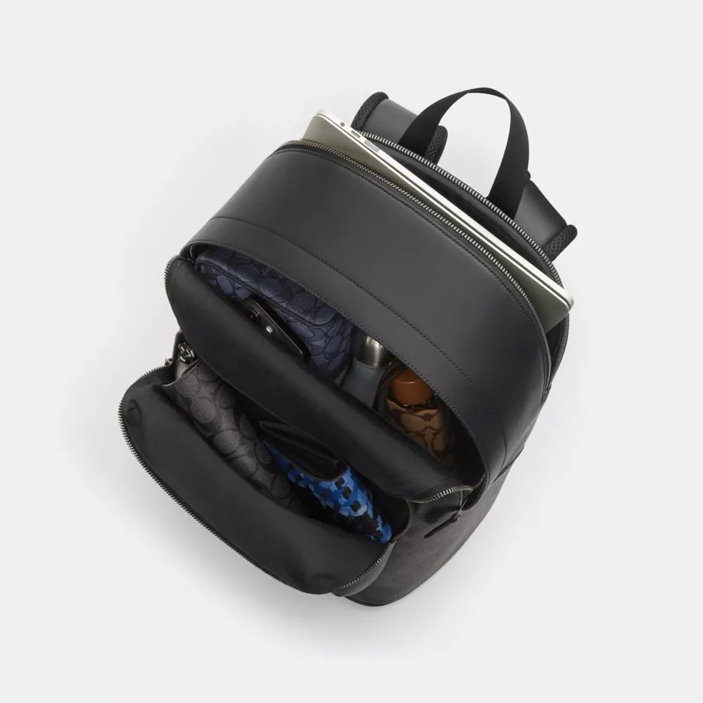 NWT！COSMIC COACH WEST BACKPACK IN SIGNATURE CANVAS WITH ROBOT PRINT（COACH CW326） - Picture 11 of 14